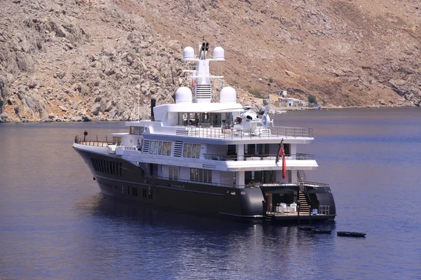 Luxury Yacht with helicopter