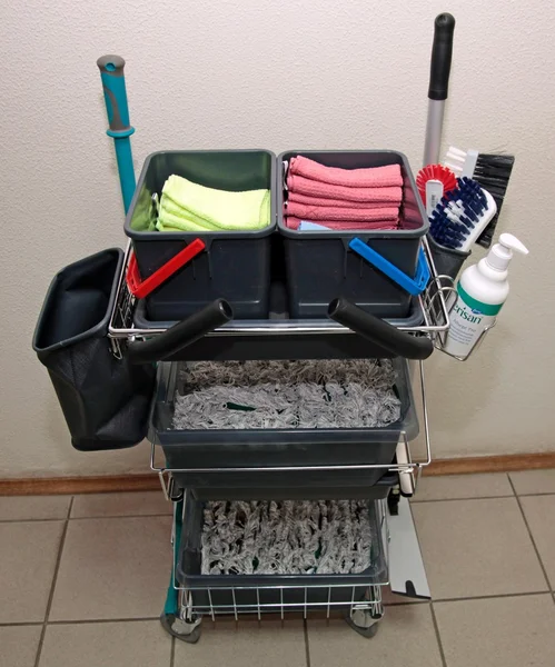 Cleaning trolley for medical purposes