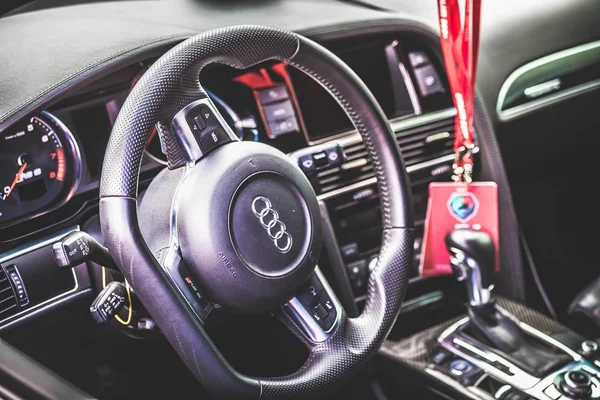 Steering wheel and dashboard of car