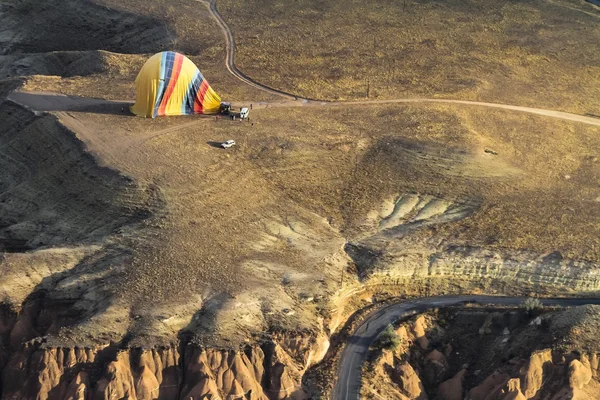 Hot air balloon on land
