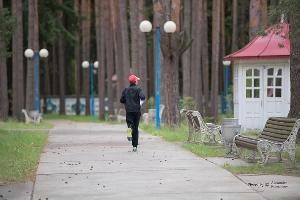 Man running away