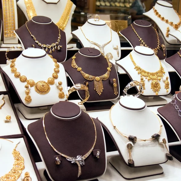 Showcase of jewelry store