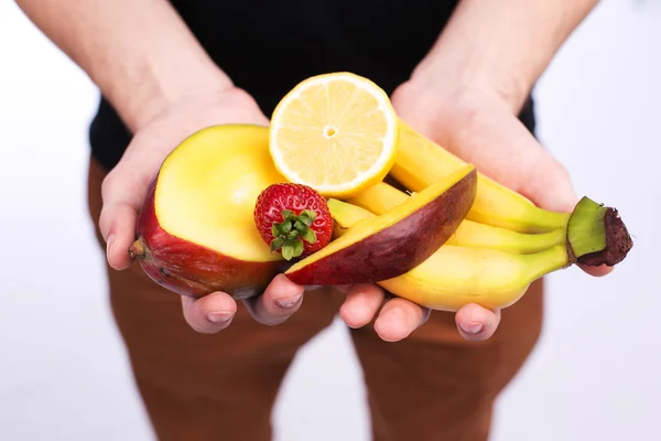 Fruits in man hands