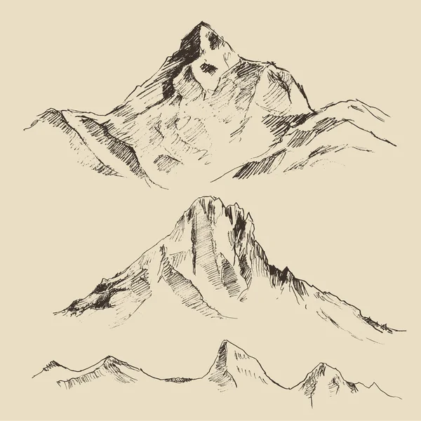 Hand drawn contours of the mountains