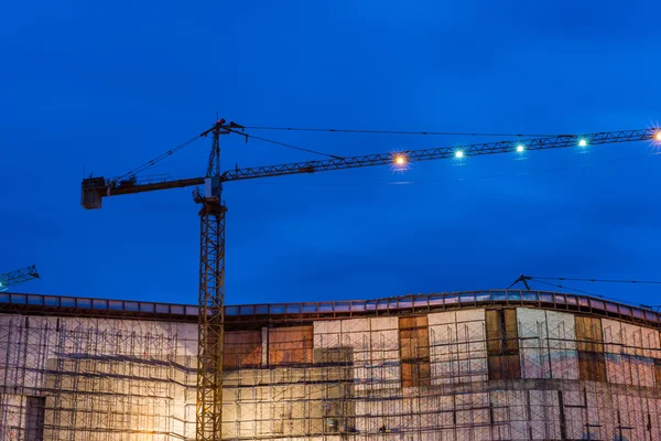 Construction site with cranes