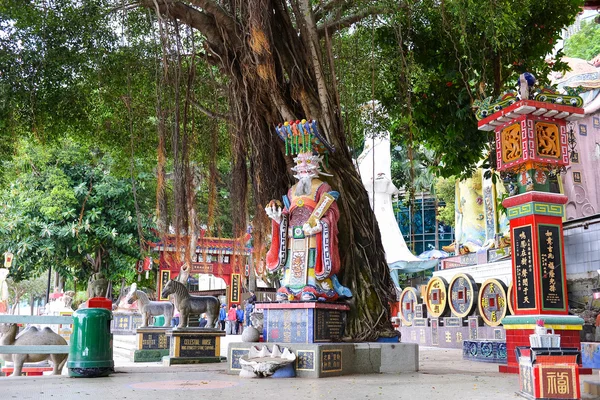 HONG KONG - JUN 12, Repulse Bay, is a bay in the southern part of Hong Kong Island and Kwan Yin Temple Shrine is a Taoist shrine at the southeastern end of Repulse Bay on June 12, 2015.