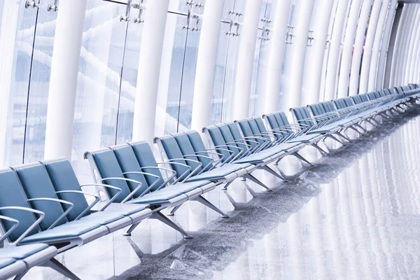 Row of chairs at airport