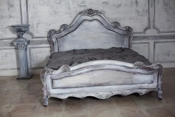 Luxurious bed style borokko in a spacious beautiful interior