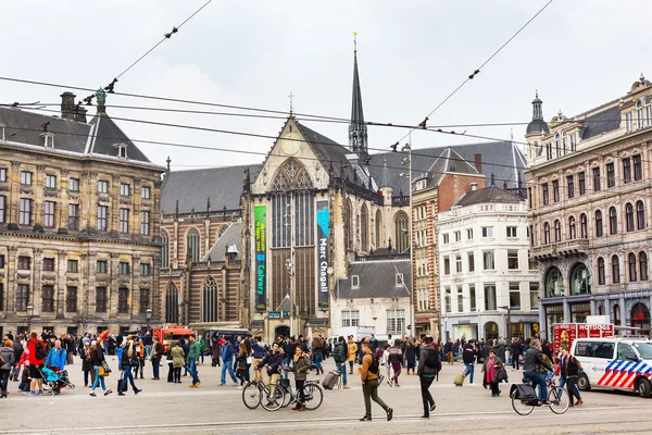 Dam square, historical center of the city in Amsterdam, Holland