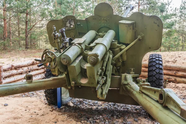 Artillery gun fired during World War II in Belarus