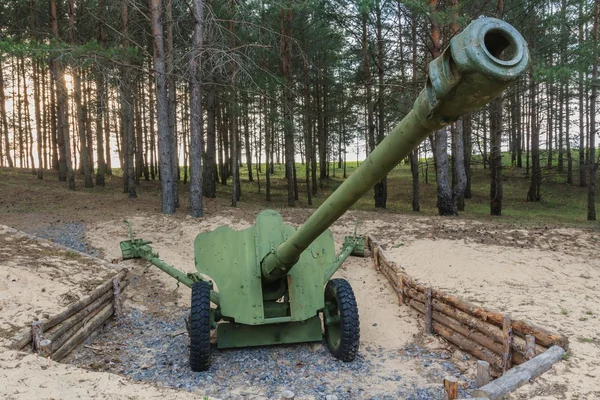 Artillery gun in Belarus from World War II