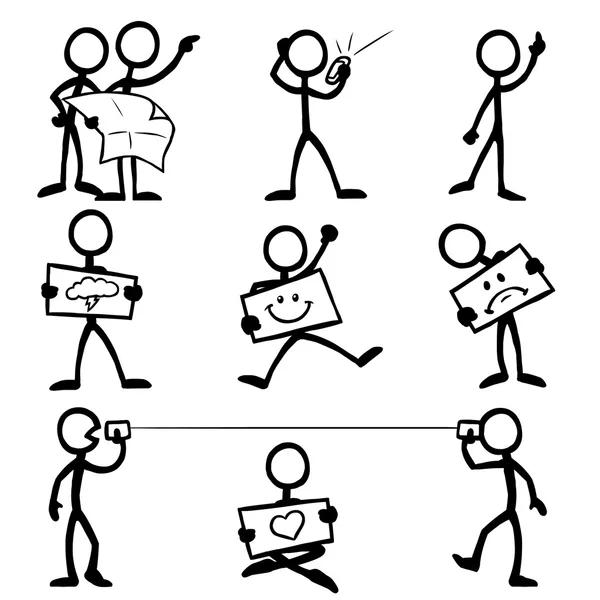 stick figures doing things