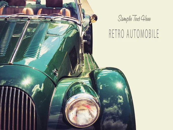 Vintage green retro automobile