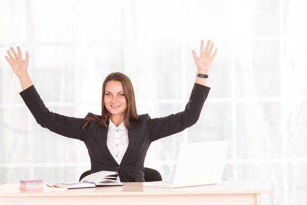 Female student. Modern business woman working in bright office. Manager, secretary.