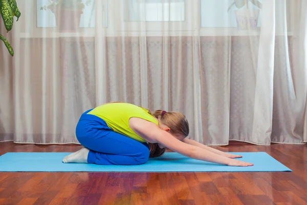 Kid doing fitness exercises