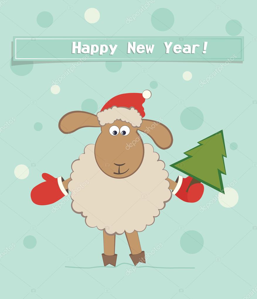 Самые Красивые Новогодние Открытки В 2021 Год Овцы