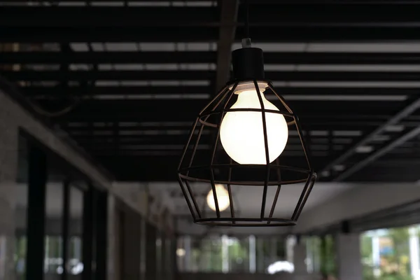 Hanging lamp with light bulbs
