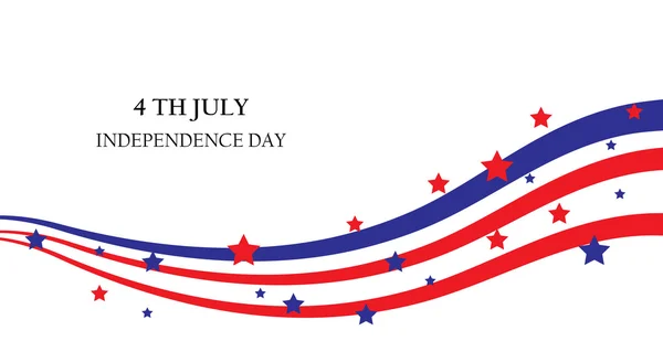 Set of different garland with flag ribbons. American Independence Day 4th of July. Vector illustration.