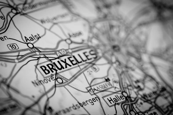 Bruxelles City on a Road Map