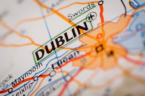 Dublin City on a Road Map