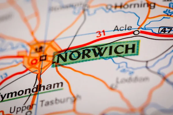 Norwich City on a Road Map