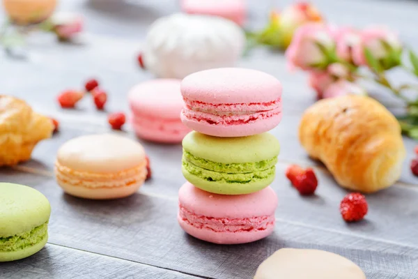 Colorful French Dessert Macaroons