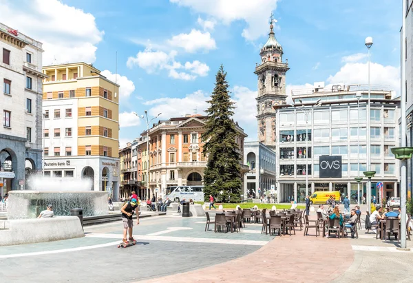 Monte Grappa square, located in the historic center of Varese, Italy