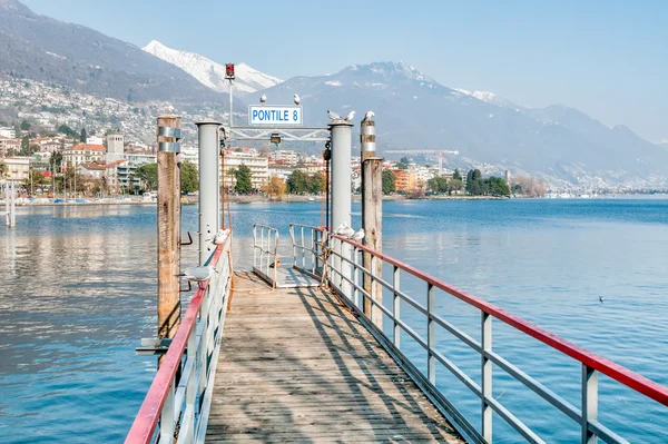Pier on lake Maggiore, Locarno
