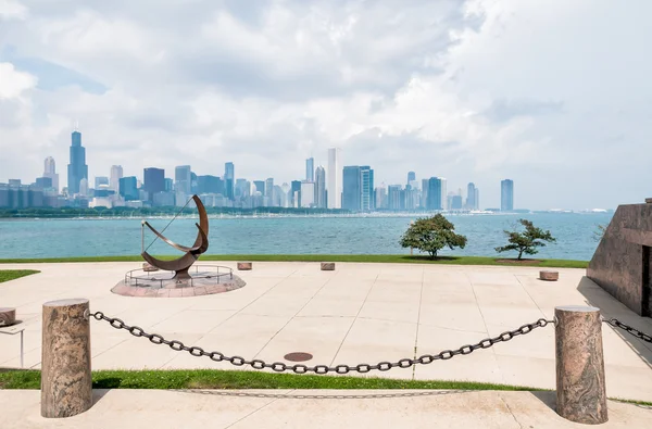 Bronze sculpture located on the Lake Michigan lakefront outside the Adler Planetarium.