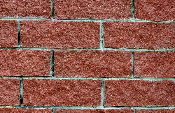 Wall from red brick close up