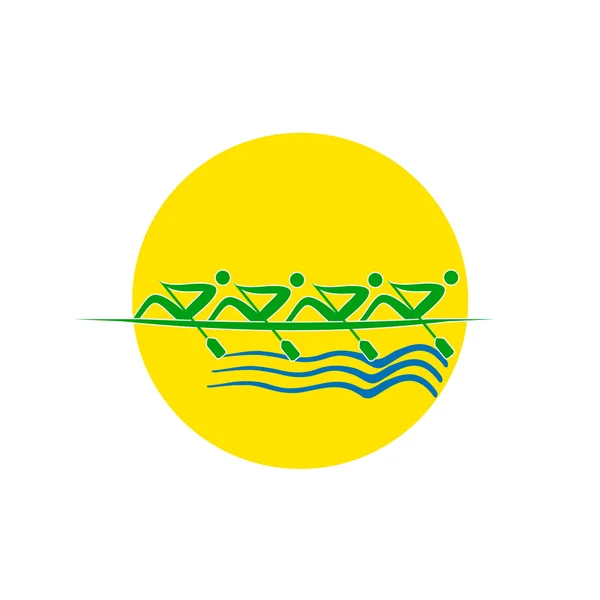 Summer Olympic games logo Rowing Fours. Vector