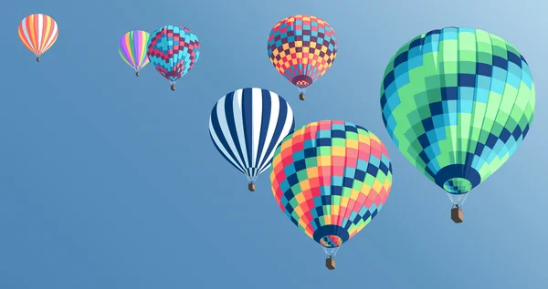 Multicolored hot air balloons