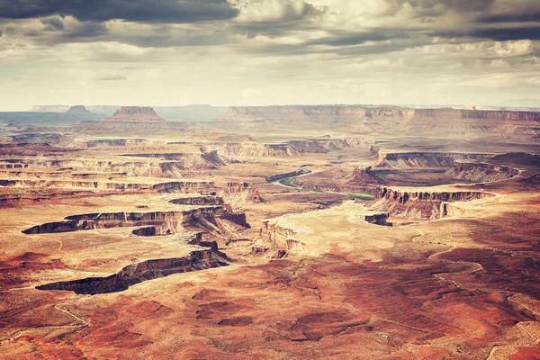 Old film stylized landscape in Canyonlands National Park.