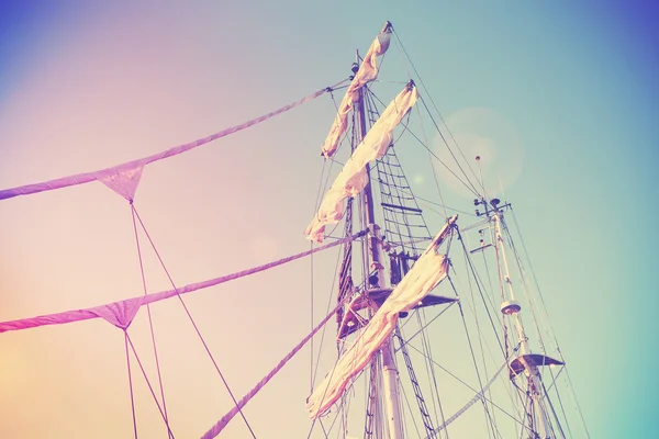 Vintage retro filtered picture of a mast.