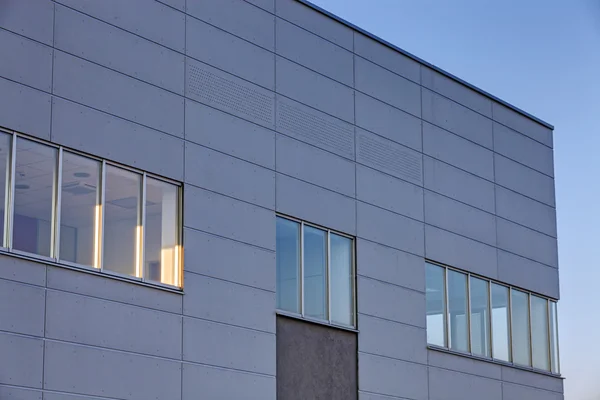 Aluminum facade on industrial building