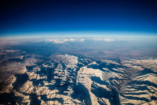 The view of the earth from the aircraft