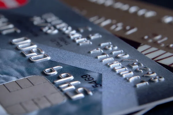 Credit cards in the small depth of sharpness