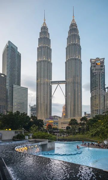 Petronas Towers and the pool.