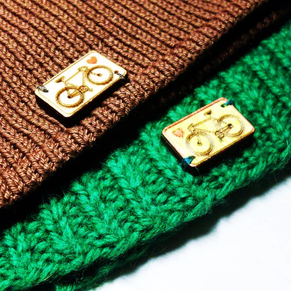 Knitwear with a wooden logo