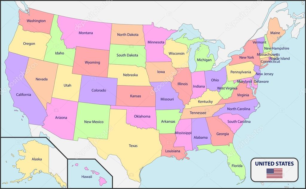 Mapa Estados Unidos Con Nombres Hot Sex Picture