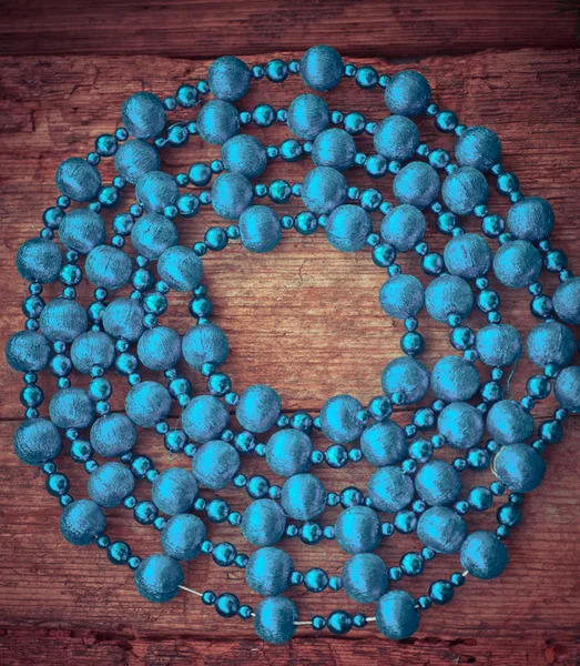 Blue beaded necklace