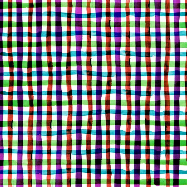 Watercolor checkered pattern