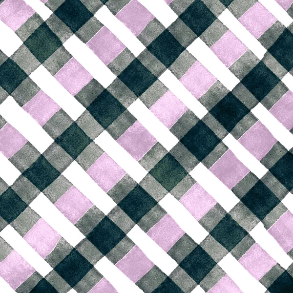 Watercolor checkered pattern
