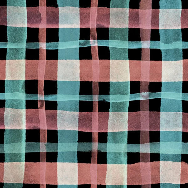 Watercolor checkered pattern