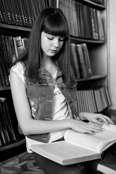 Girl in library