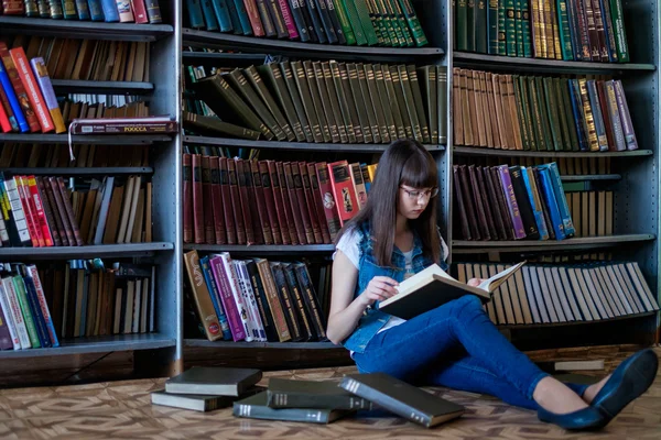 Girl in library