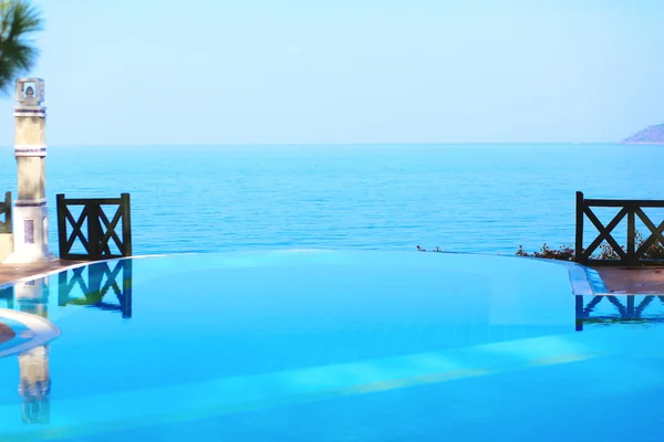 Infinity pool in luxury hotel