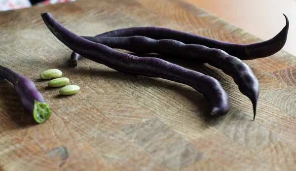 Purple bean pods