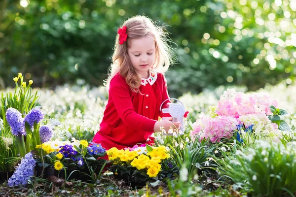 Little girl gardening
