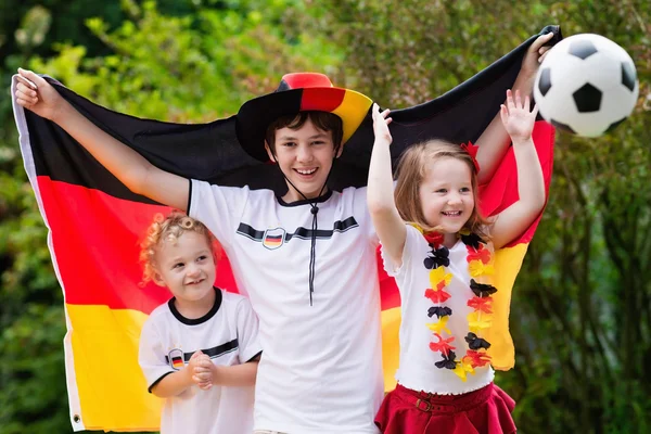 Happy kids, German football supporters